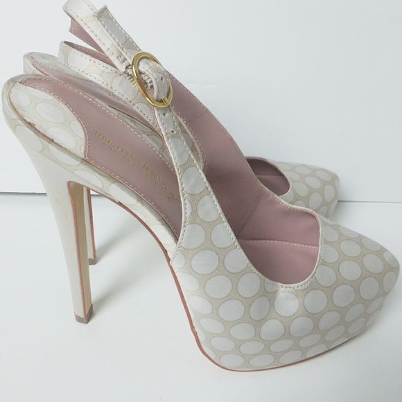 Christian Siriano Shoes - Christian Siriano Gold Woman High Heels Size:7